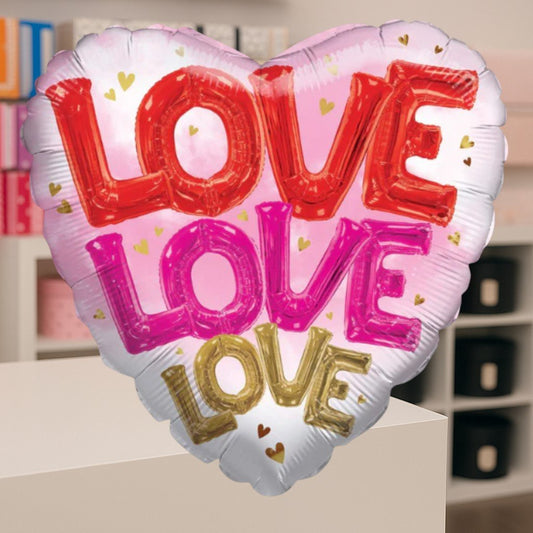 Love Love Love – Helium Balloon - Magic World Flowers