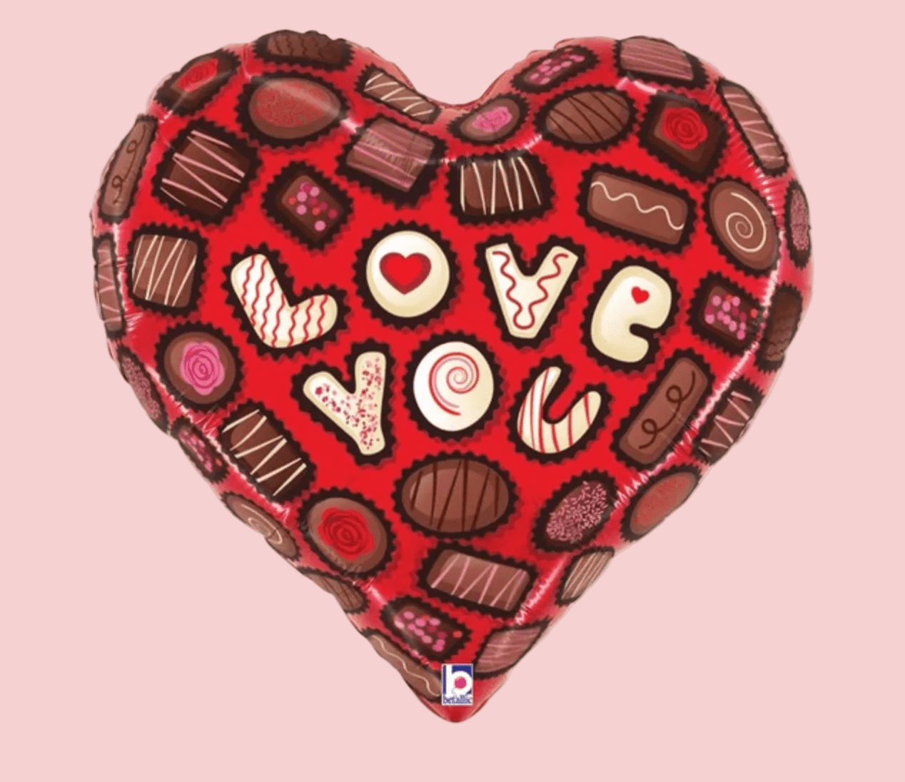 Love You Chocolates - Helium Balloon - Magic World Flowers