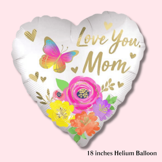 Love You Flowers - Helium Balloon - Magic World Flowers