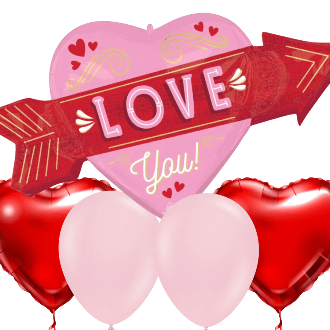 Love You Vintage Balloon Bouquet - Magic World Flowers