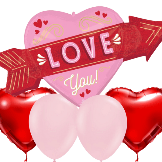 Love You Vintage Balloon Bouquet - Magic World Flowers