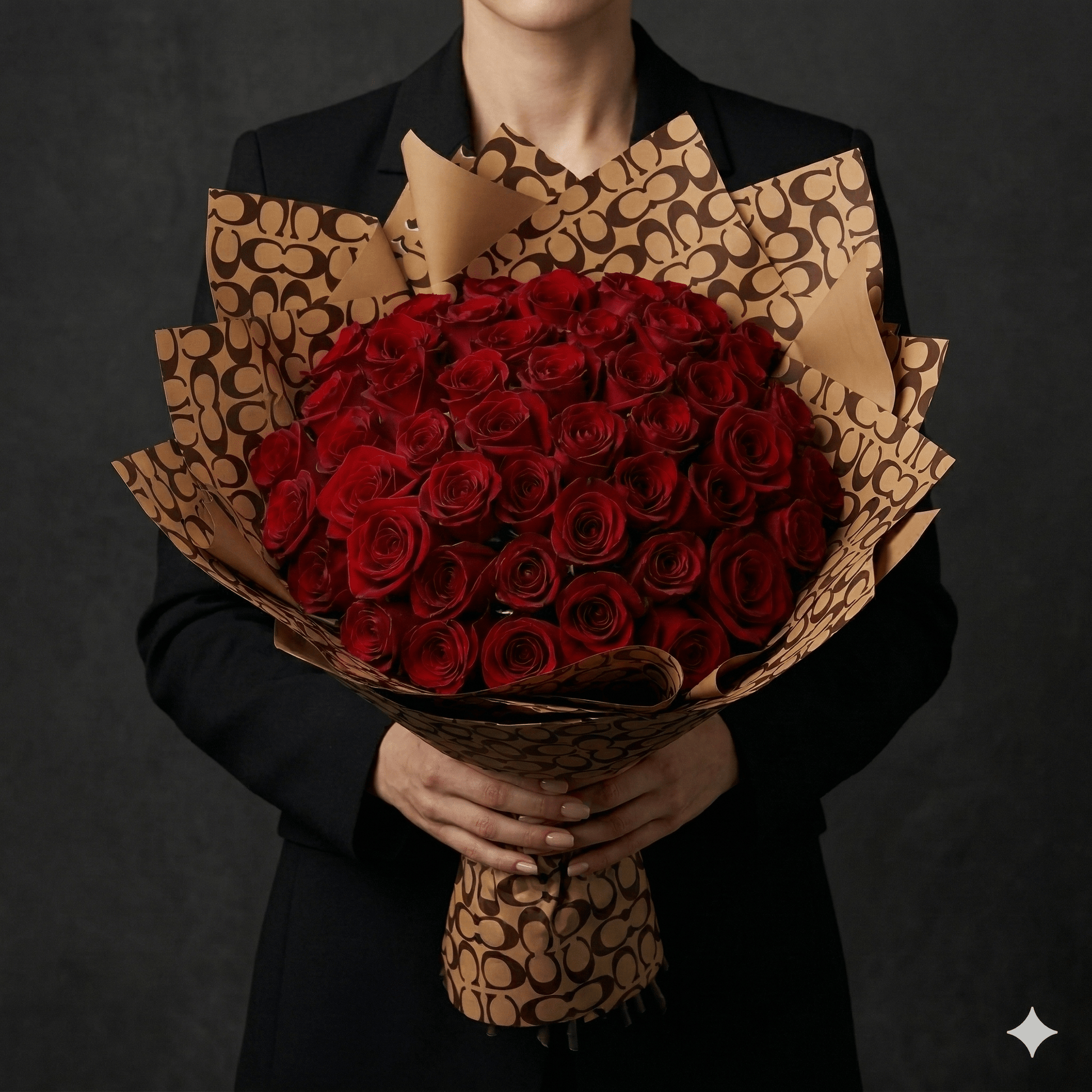 Lux Ramo Buchon - Pink Roses - Magic World Flowers