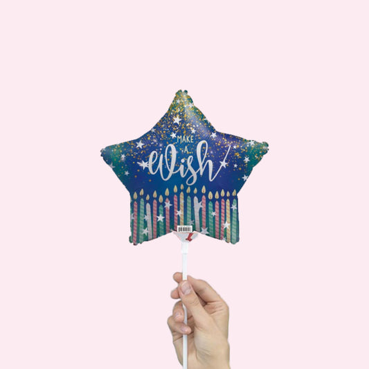 Make a Wish (Star) – 9” Foil Balloon - Magic World Flowers