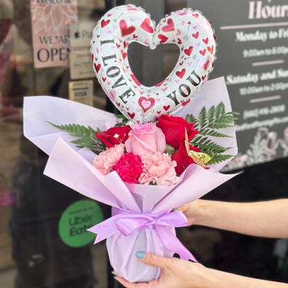 Mason & I Love You Balloon - Mason Jar - Magic World Flowers