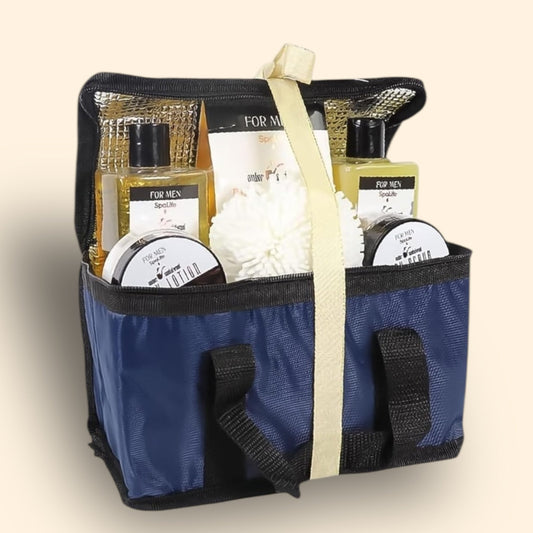 Men’s Spa Essentials Gift Set – Small Reusable Cooler - Magic World Flowers