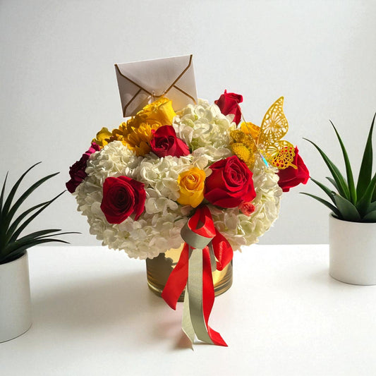 Mini Gold Cylinder — Vases - Magic World Flowers
