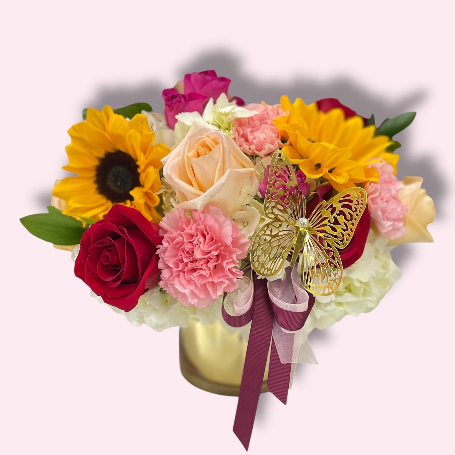 Mini Gold Cylinder — Vases - Magic World Flowers