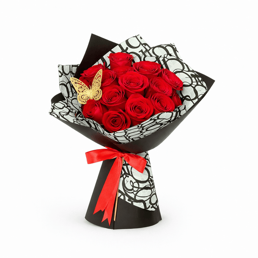 Mini Ramo Buchon - D'or Wrapping - El Barber Shop Irving - Magic World Flowers