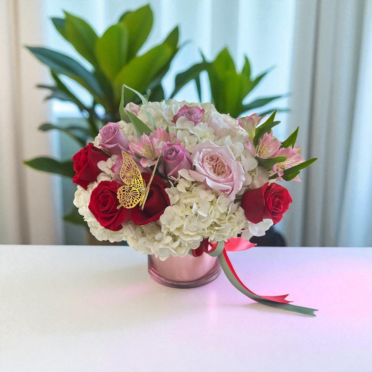 Mini Rose Gold Cylinder — Vases - Magic World Flowers