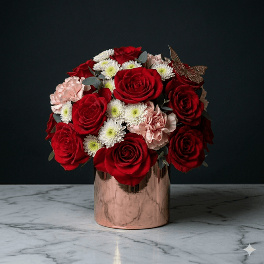 Mini Rose Gold Cylinder — Vases - Magic World Flowers
