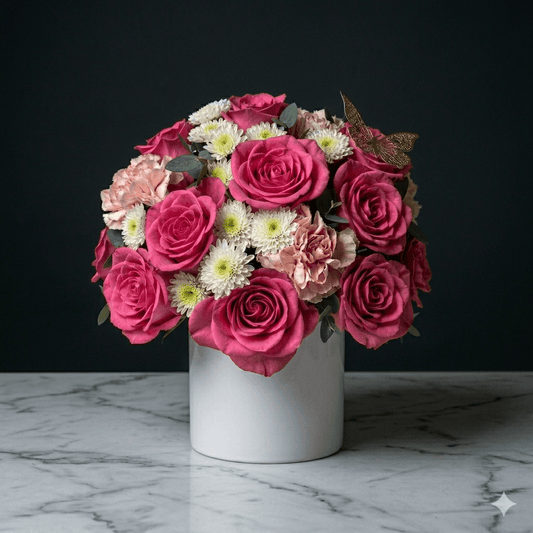 Mini White Cylinder — Vases - Magic World Flowers