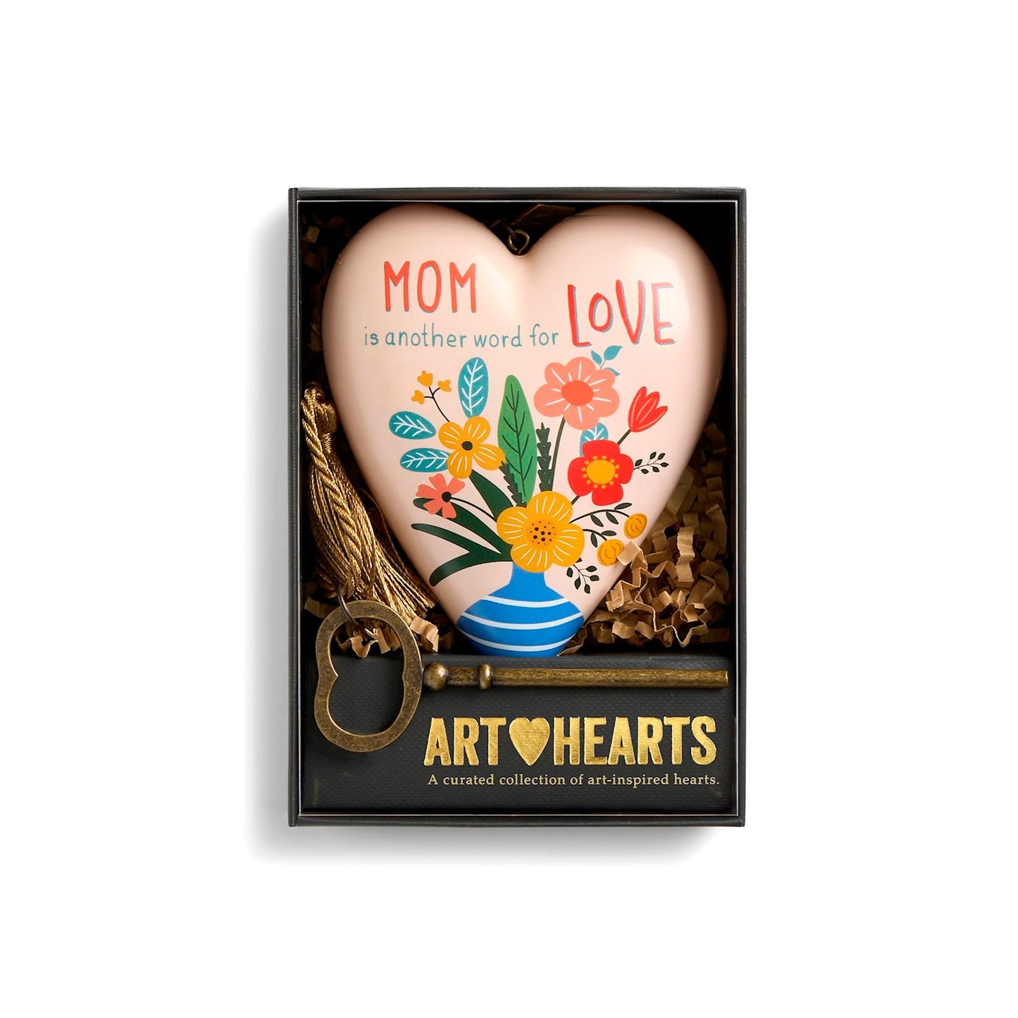 Mom Word for Love Art Heart - 3.5 in - Magic World Flowers