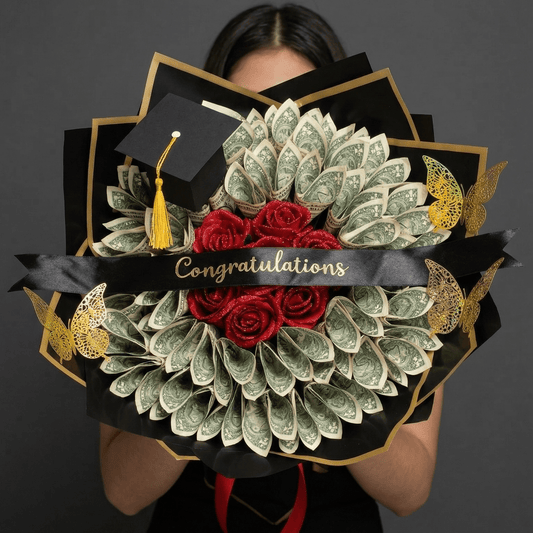 Money Bouquet – Congratulations – Graduation Edition - Magic World Flowers