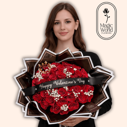 Package: Signature Ramo Buchon - Valentine's Day - Magic World Flowers