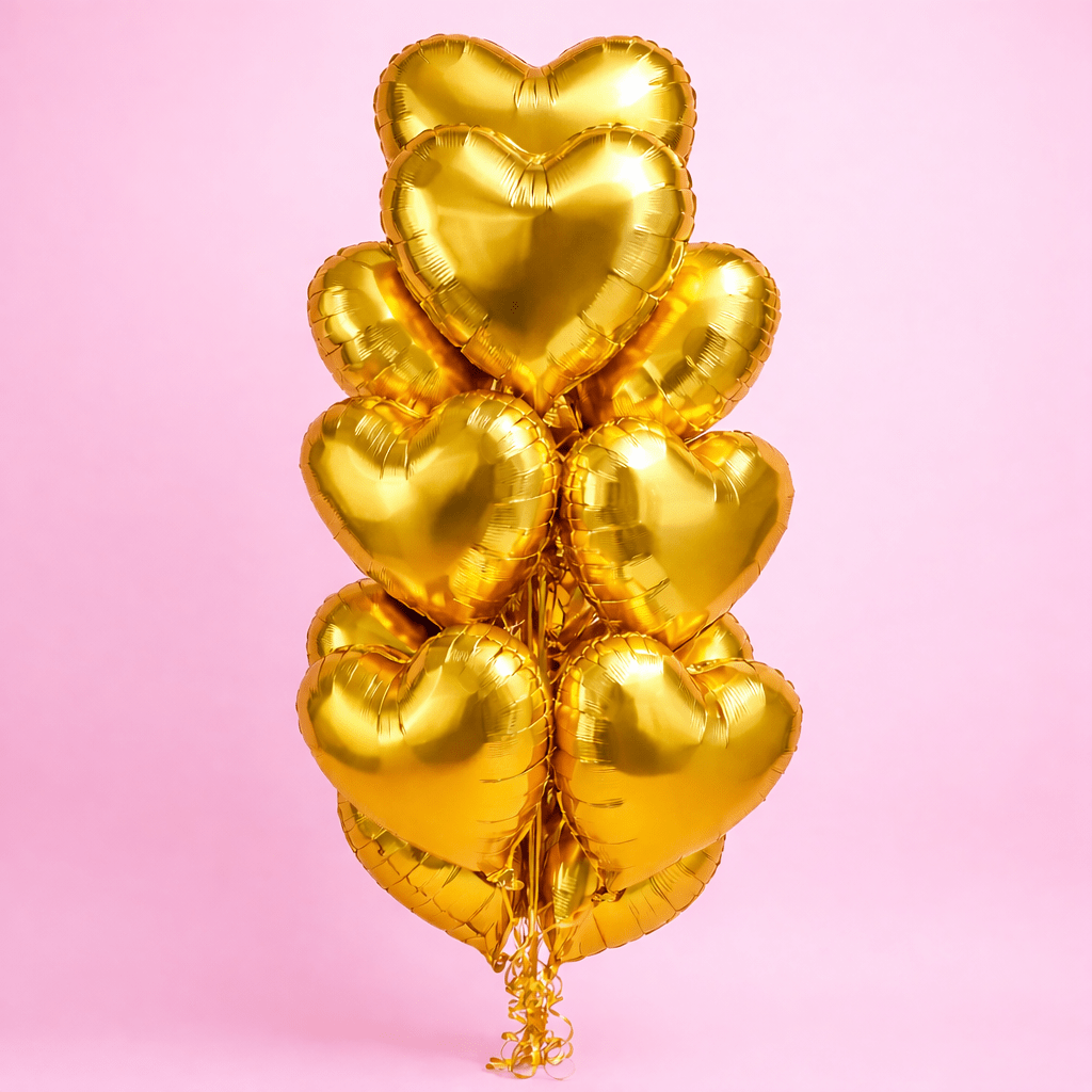 Pick a color - Dozen Hearts Balloon Bouquet - Magic World Flowers