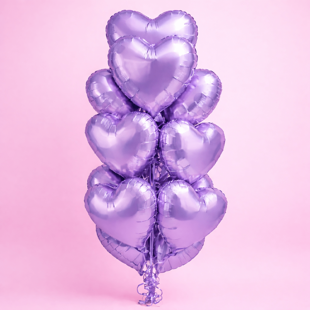 Pick a color - Dozen Hearts Balloon Bouquet - Magic World Flowers