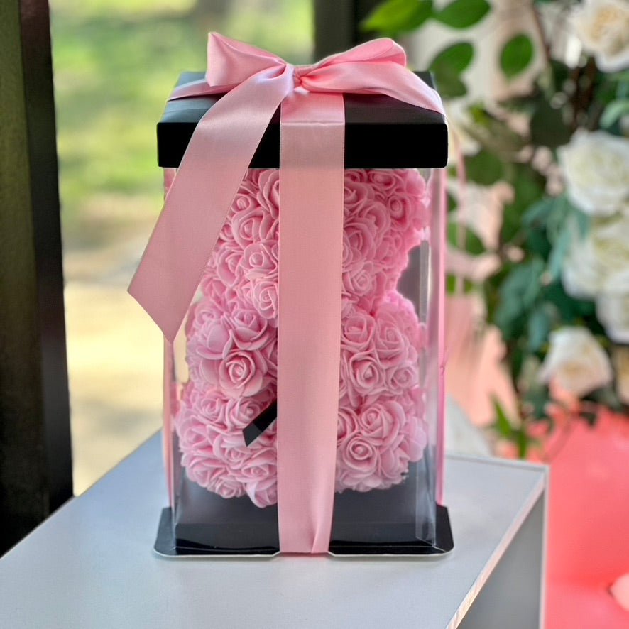 Pink - Artificial Roses Bear - Magic World Flowers