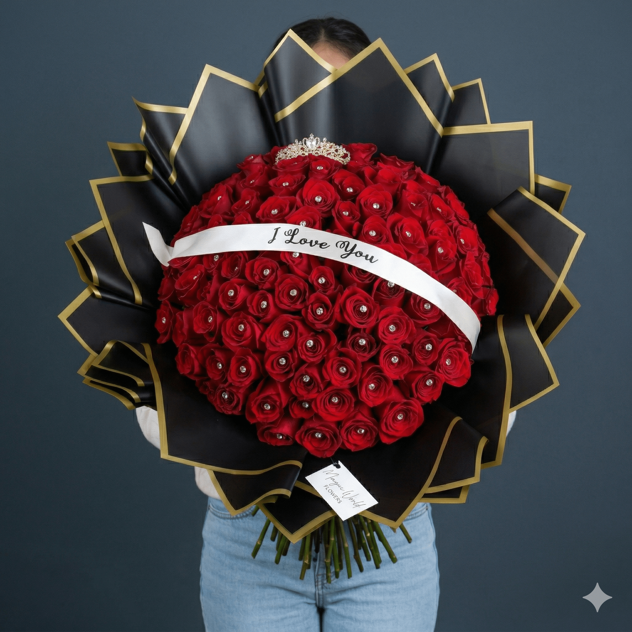Ramo Buchon - 100 Red Roses - Best Seller – Magic World Flowers
