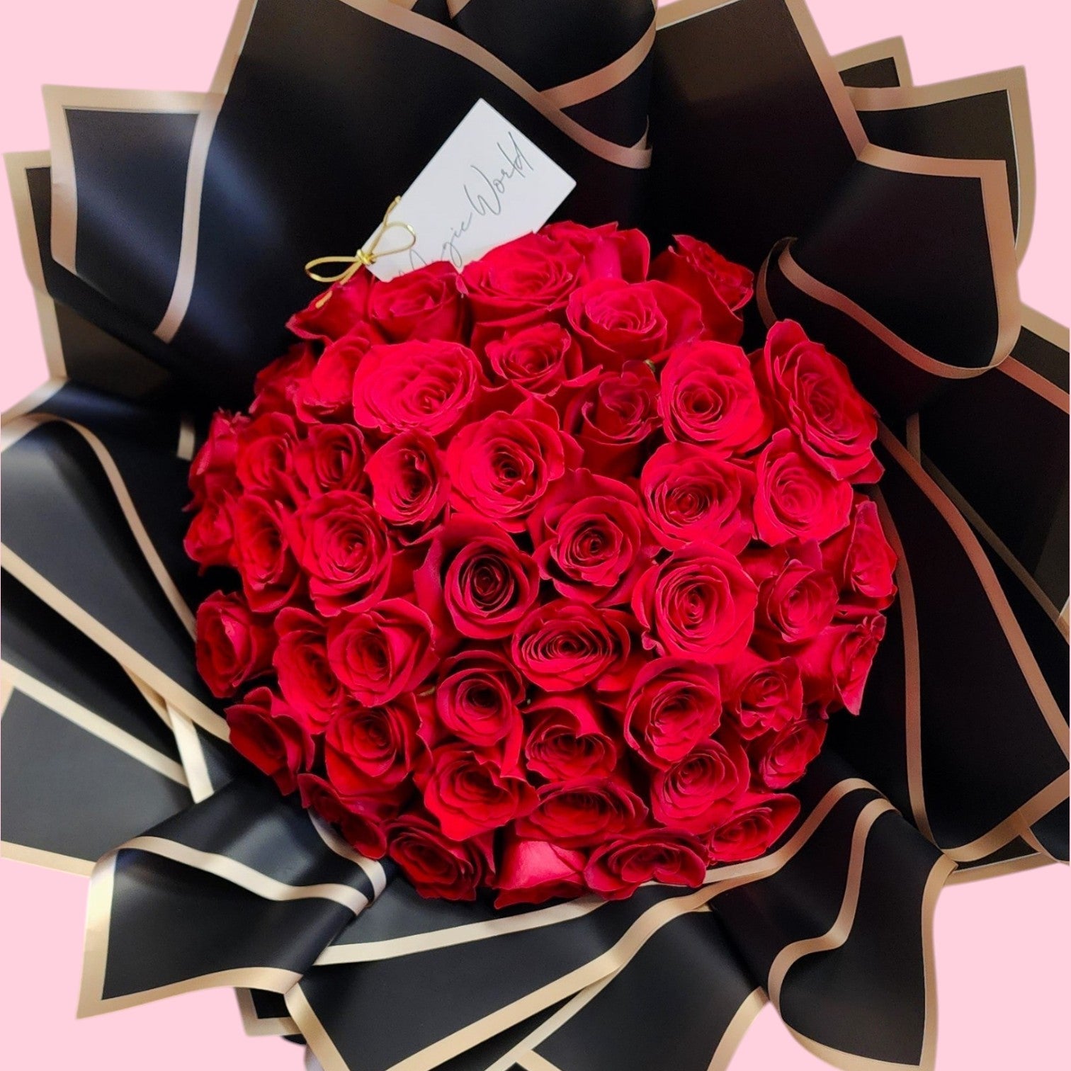 Ramo Buchon - 50 Roses Ramo Buchon - Best Seller – Magic World Flowers