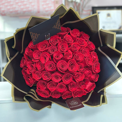 Ramo Buchon - 50 Roses Ramo Buchon - Best Seller - Magic World Flowers