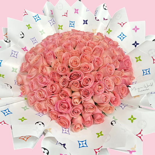 Ramo Buchon - Lux Maxi Pink - Best Seller - Magic World Flowers