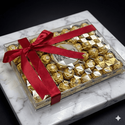 Red Bow Ferrero Rocher Chocolates - Magic World Flowers