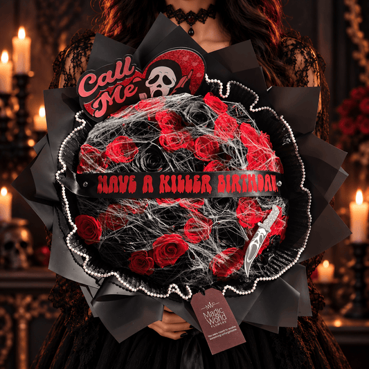 Scream face and banner - Halloween Ramo Buchon - Magic World Flowers