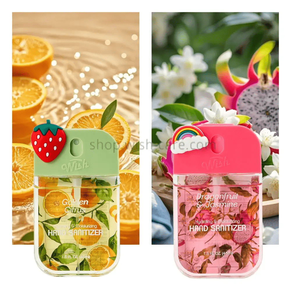 Set of 2 Hand Sanitizer with Clip - on charms - Gifts & More Collection - Magic World Flowers
