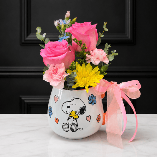 Snoopy and Flowers — Mug - Magic World Flowers