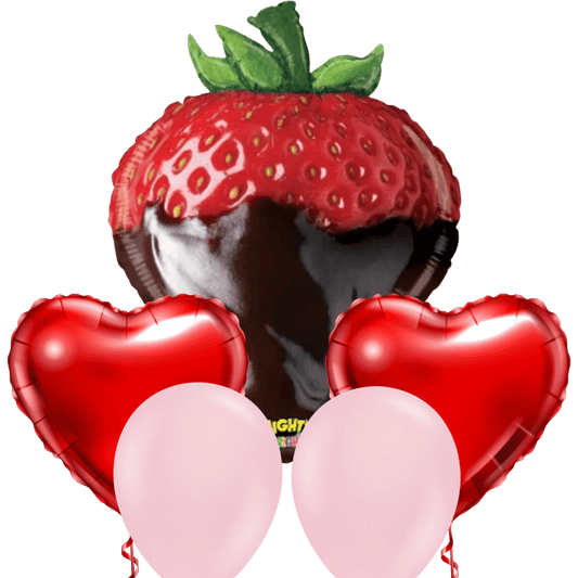 Strawberry Balloon Bouquet - Magic World Flowers