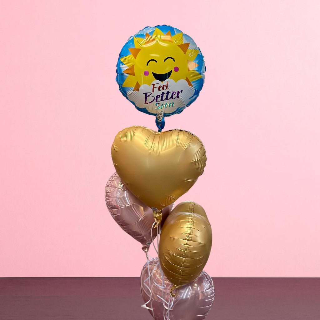 Sunny Wishes Feel Better Soon Balloon Bouquet - Magic World Flowers