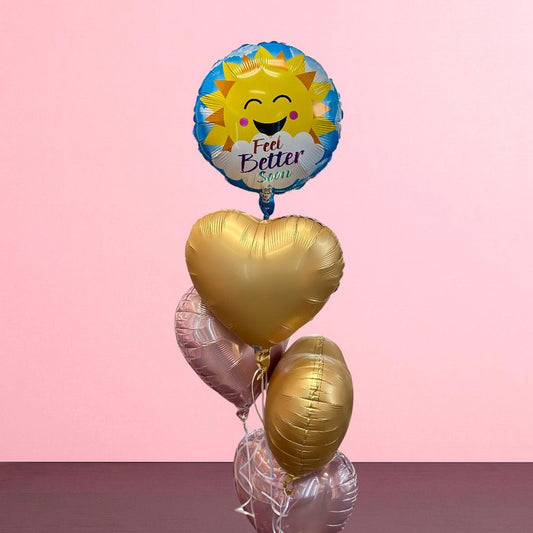 Sunny Wishes Feel Better Soon Balloon Bouquet - Magic World Flowers