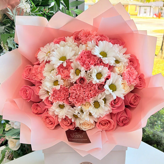 Sweetest Daisies and Roses Bouquet - Best Seller - Magic World Flowers
