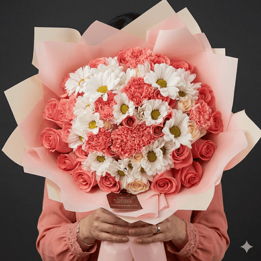 Sweetest Daisies and Roses Bouquet - Mother's Day - Magic World Flowers