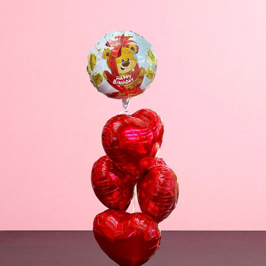 Teddy Bear Birthday Balloon Bouquet - Magic World Flowers