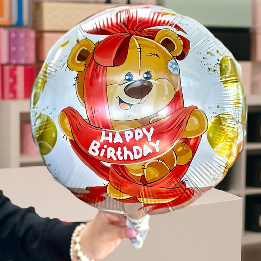 Teddy Bear Birthday Balloon Bouquet - Magic World Flowers