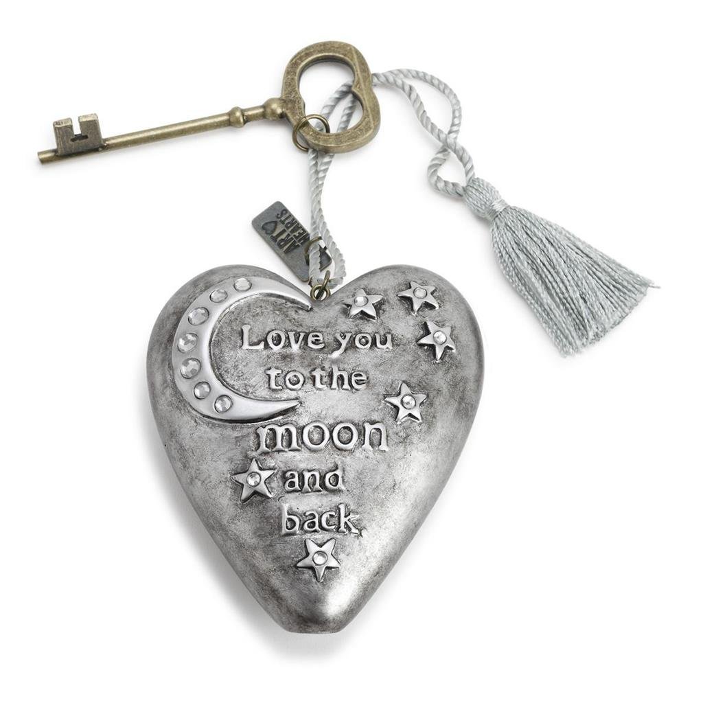 To The Moon Art Heart - 3.5in - Magic World Flowers