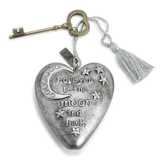 To The Moon Art Heart - 3.5in - Magic World Flowers