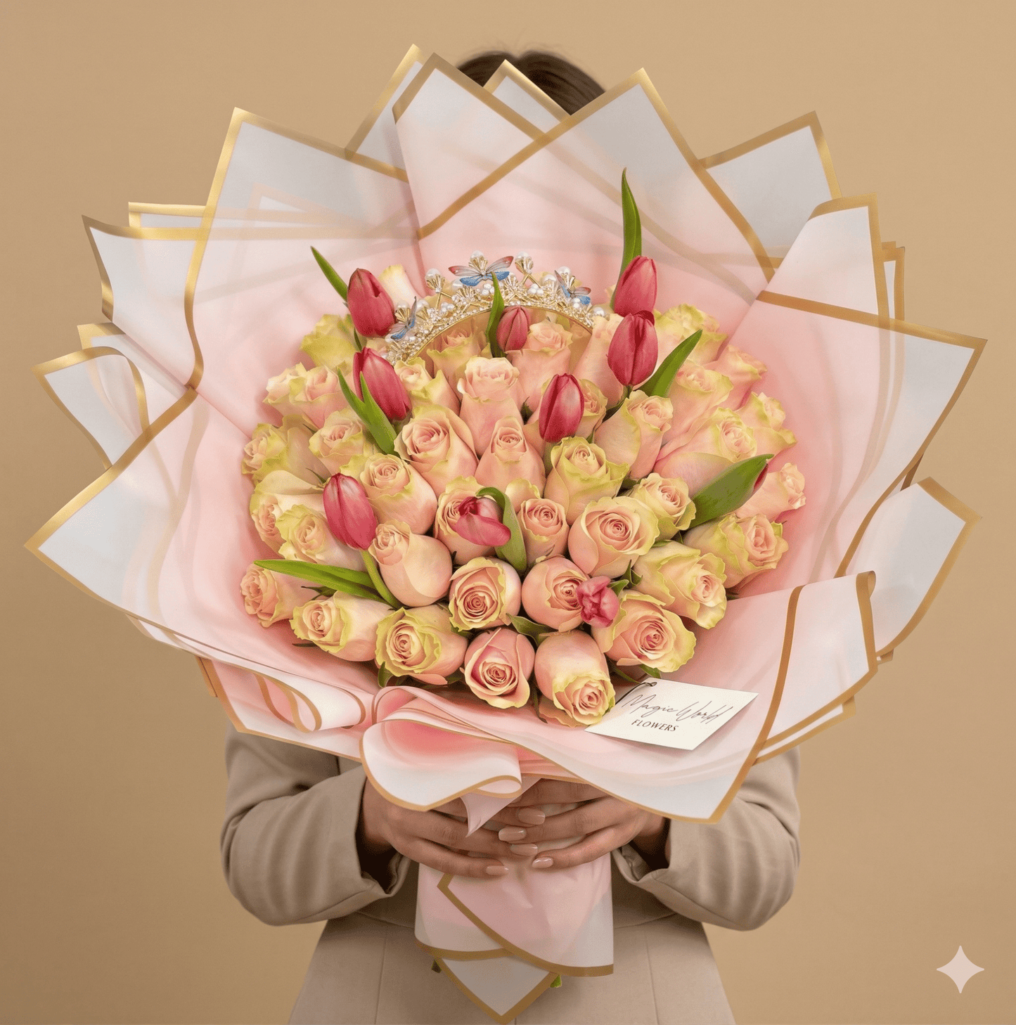 Tulips Hand Bouquet - Best Seller - Magic World Flowers