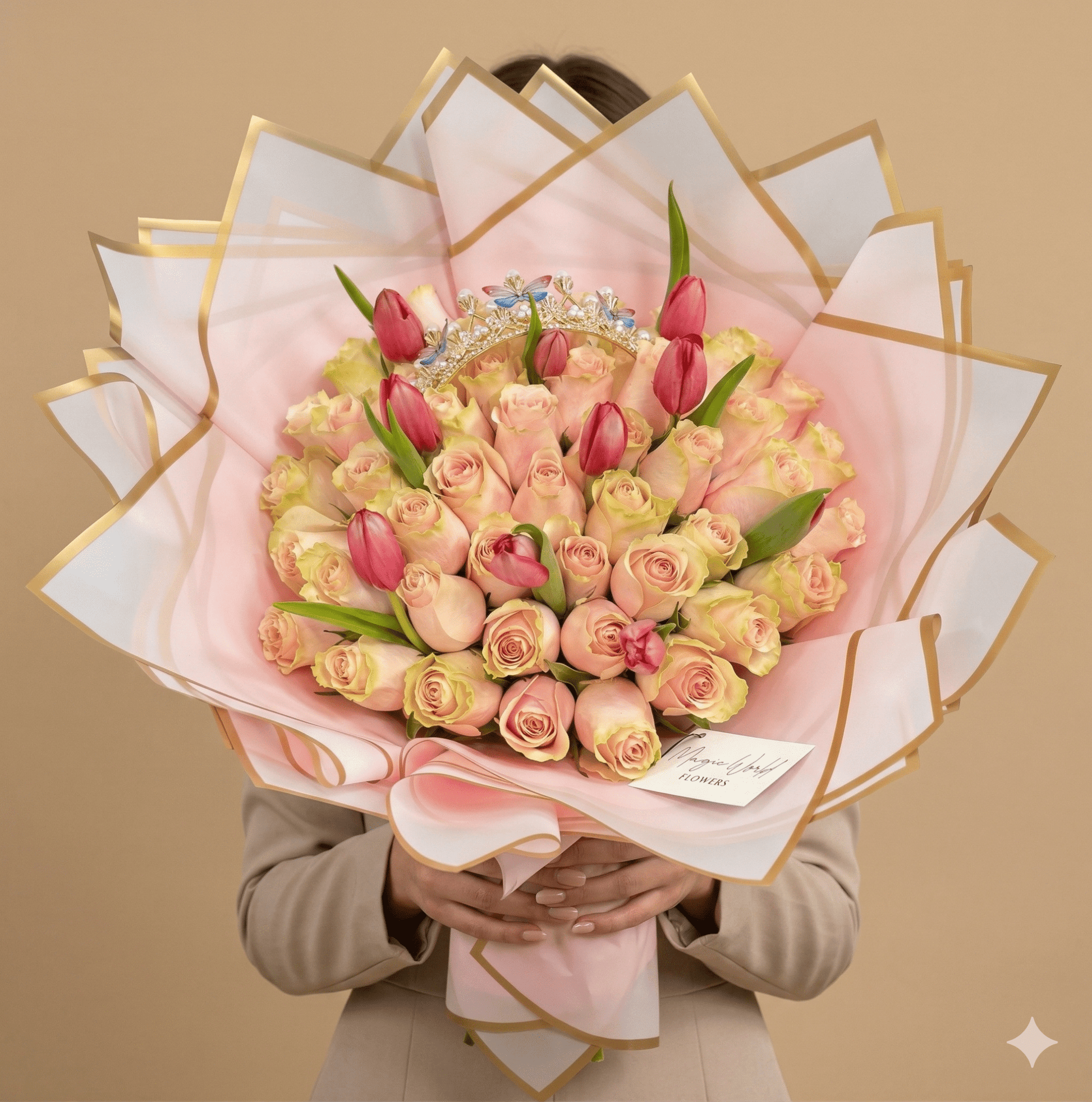 Tulips Hand Bouquet - Best Seller - Magic World Flowers