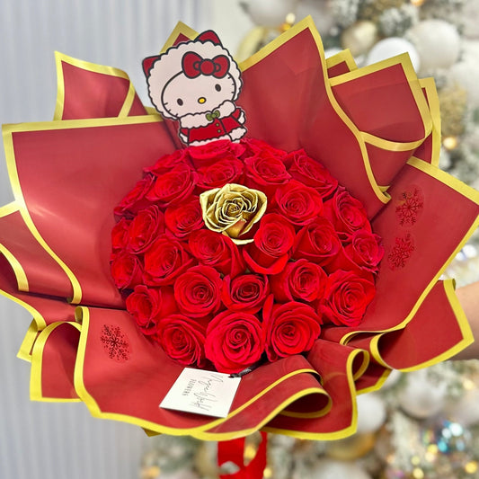 Xmas Kitty Bouquet - Christmas - Magic World Flowers