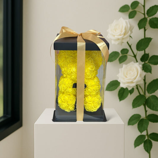 Yellow - Artificial Roses Bear - Magic World Flowers