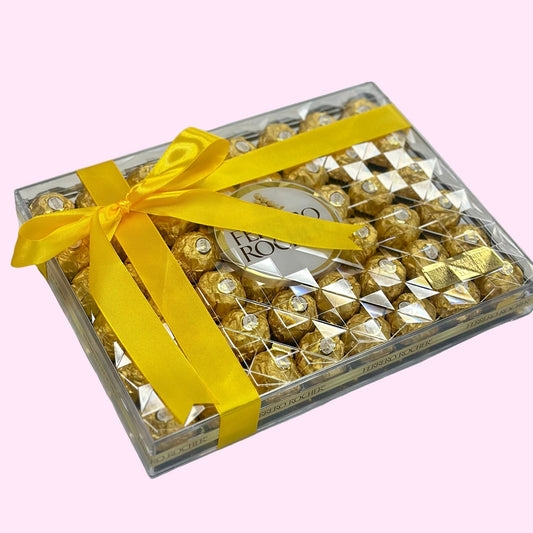 Yellow Bow Ferrero Rocher Chocolates - Magic World Flowers