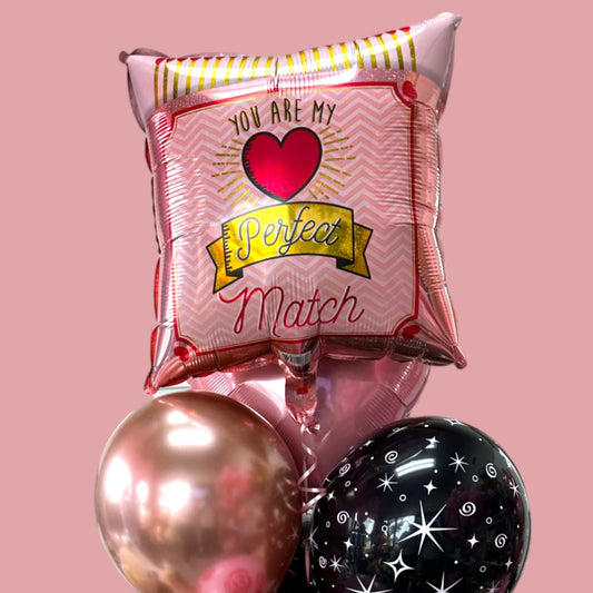 You're my Perfect Match Balloon Bouquet - Magic World Flowers